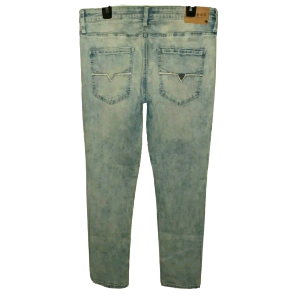 Men's 32X30 GUESS Skinny Modern AVALON FIT Light Wash STRETCH Denim Blue Jeans